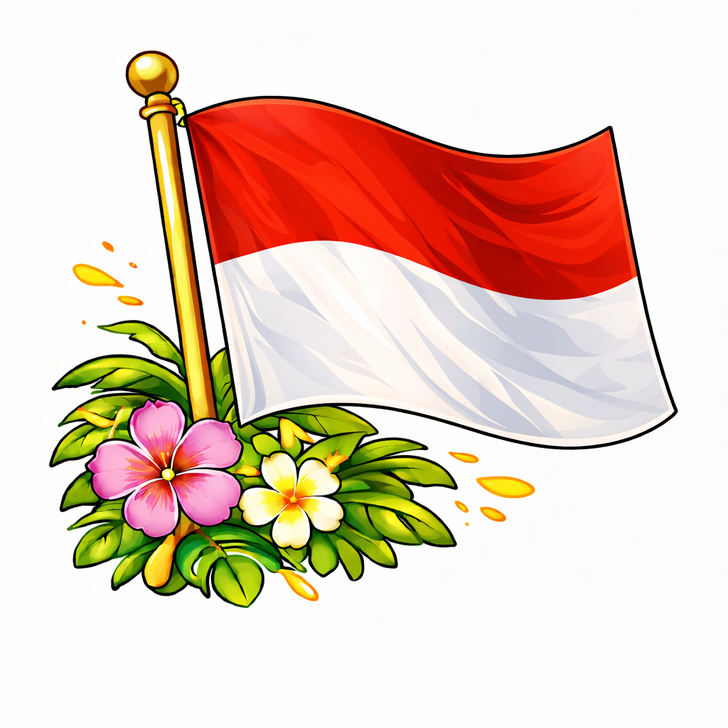 Indonesien flagga