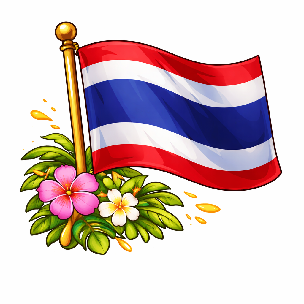 Thailand flagga