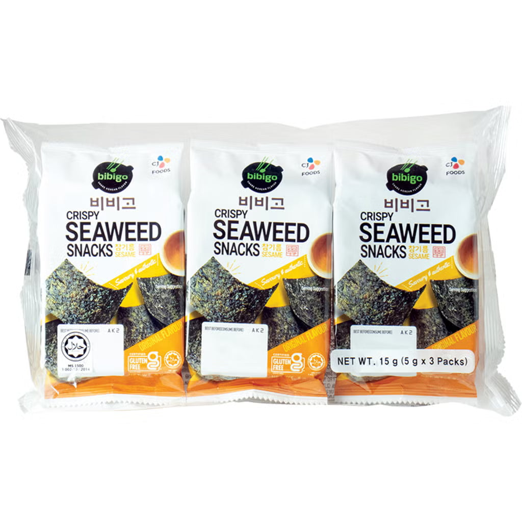 Sjögräs Snacks Crispy Sesam 15 g(5 g) Bibigo