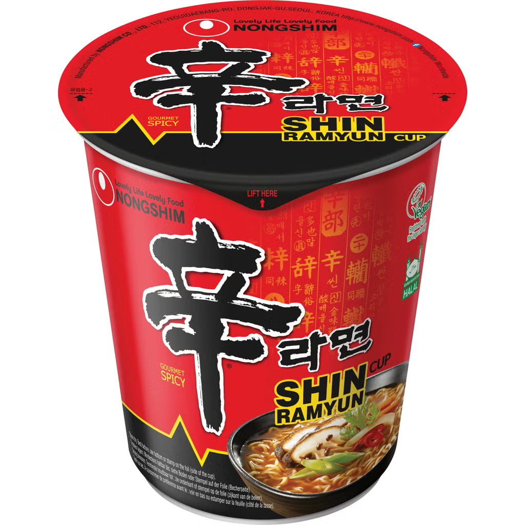 Nongshim Snabbnudlar Shin Red Super Spicy CUP 68 g