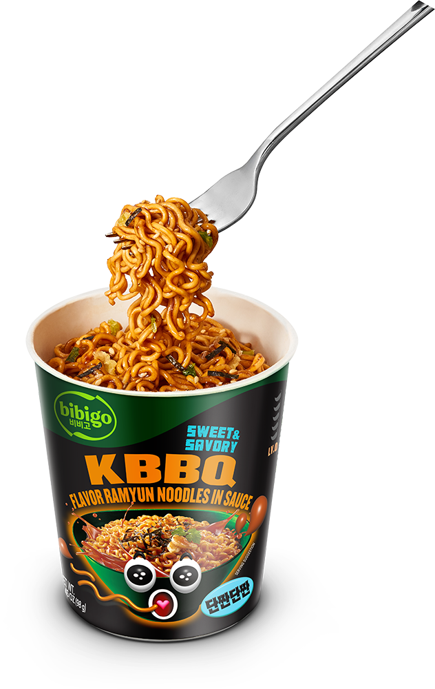 Bibigo Snabbnudlar CUP K-BBQ (Orange