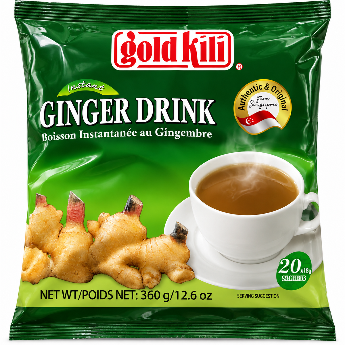 Gold Kili Ingefärsdryck Naturell 20 x 18g