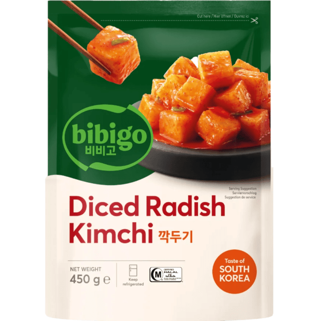 Bibigo Kimchi Cubed Radish Kylda 450g
