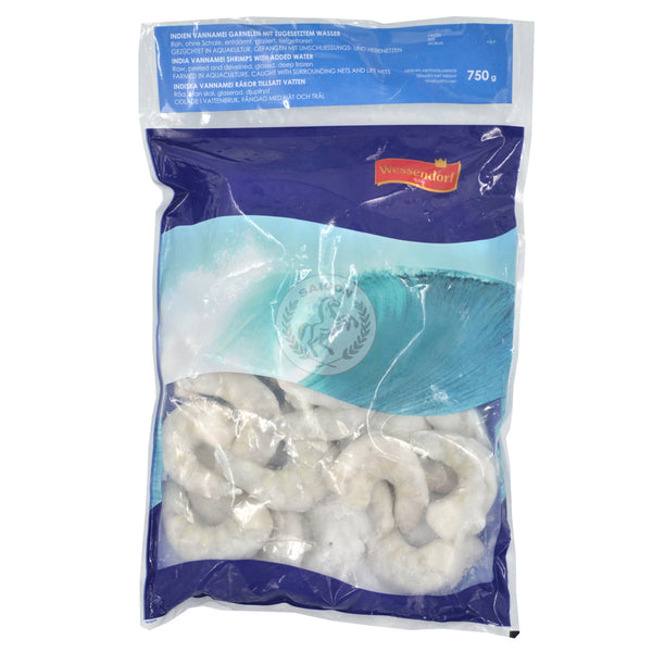 Räkor utan skal 51-60 Vannamei IQF Frysta 1kg