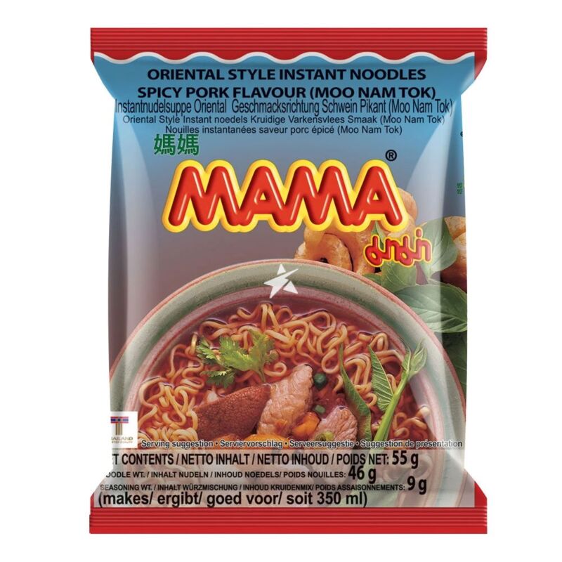 Mama Snabbnudlar Moo Nam Tok 55g