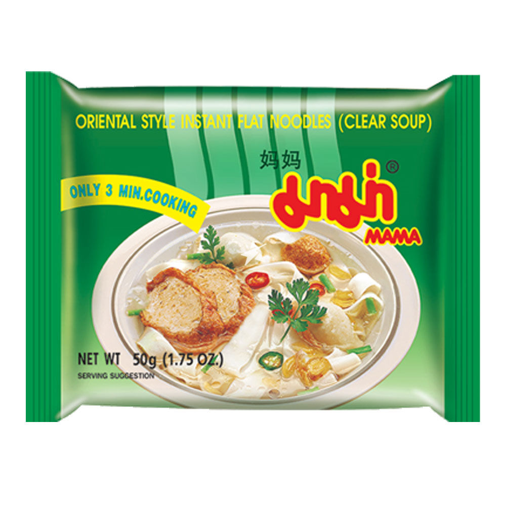 Mama Snabbnudlar Clear Soup Flat Nudlar 50g