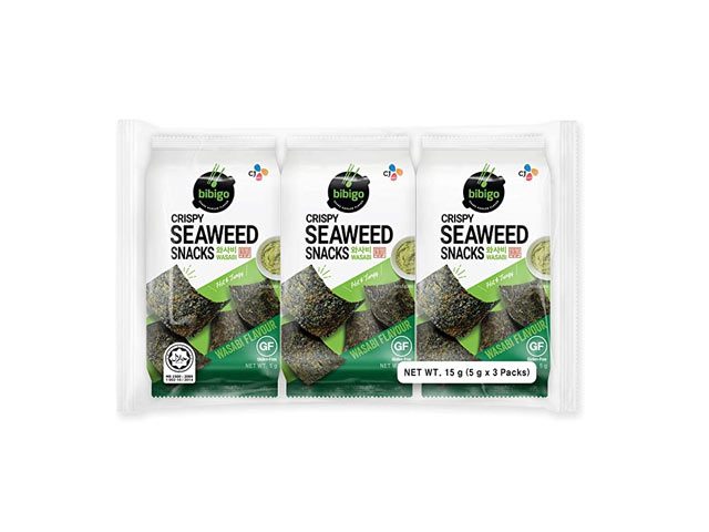 Sjögräs Snacks Crispy Wasabi 15 g(5 g) Bibigo