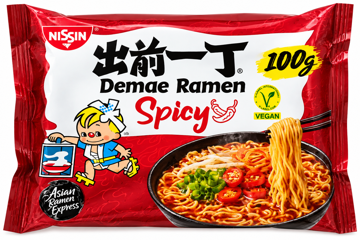 Nissin Noodle Spicy (100 g) – Japanska Snabbnudlar