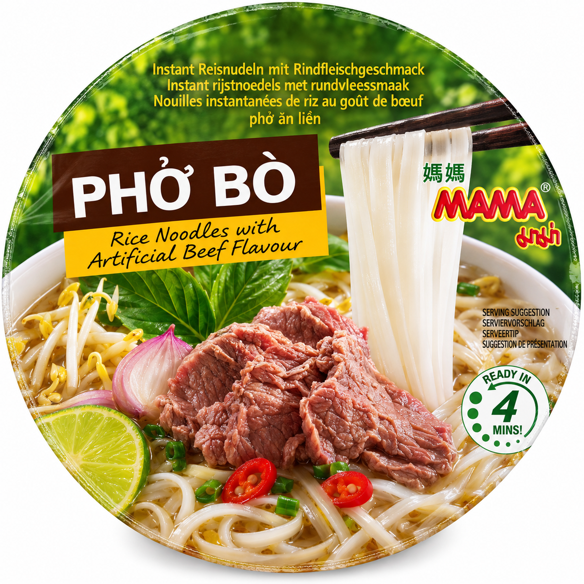 Mama Risnudlar Biff BOWL – Thailändska Snabbnudlar