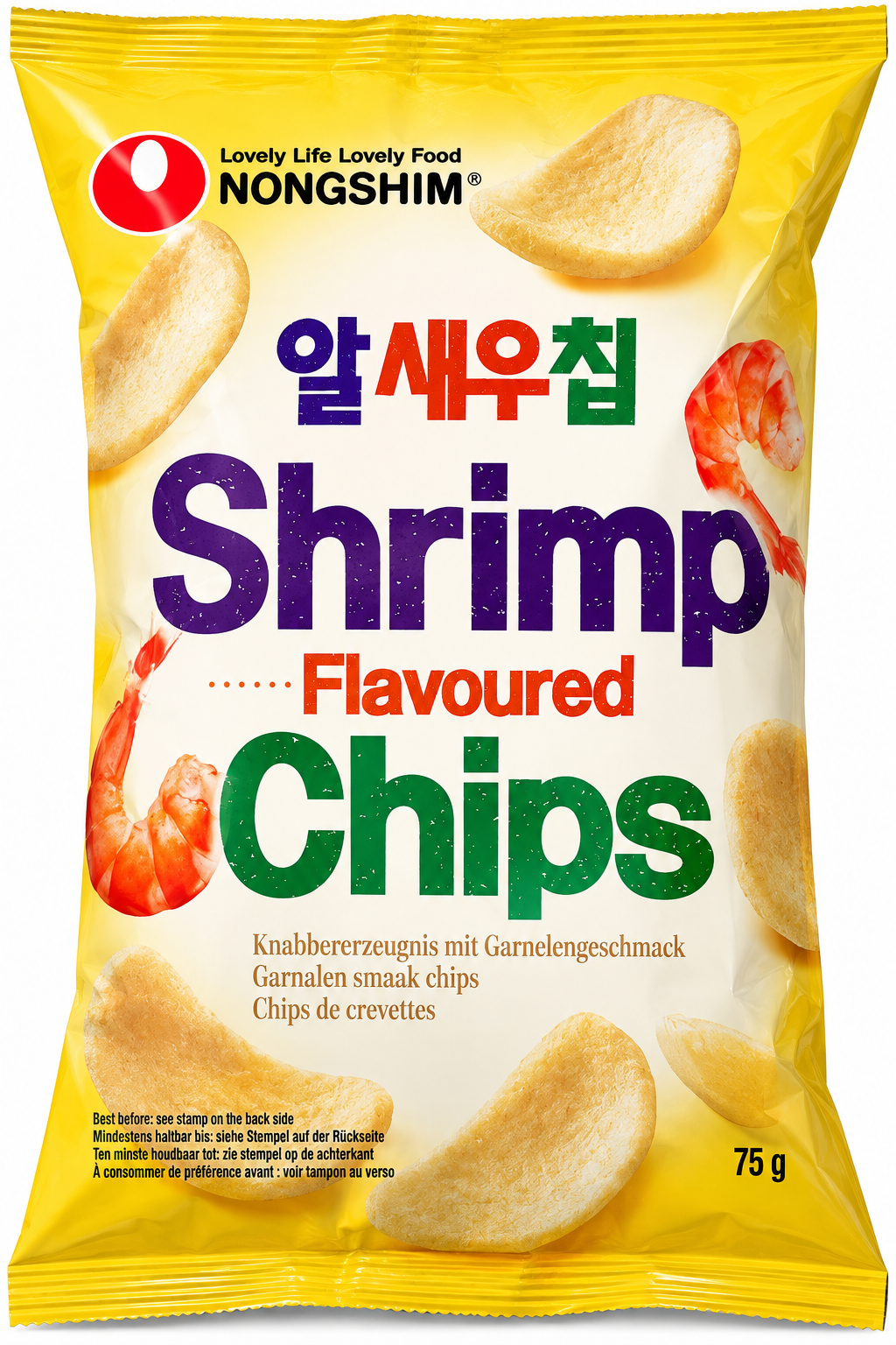 Nongshim Shrimp Chips 75 g – Koreansk snacks