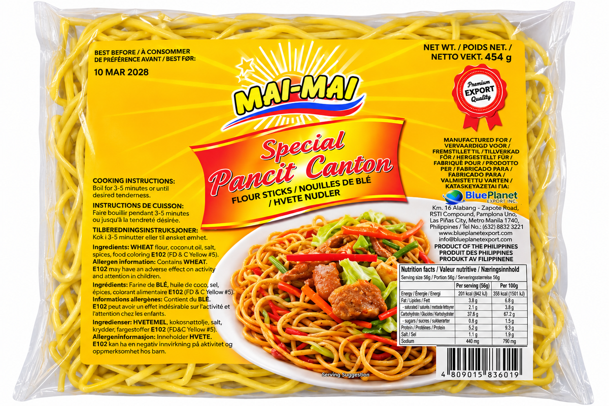 Mai Filippinsk Pancit Canton-nudlar 454 g