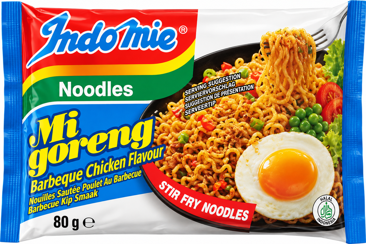 IndoMie Snabbnudlar Mi Goreng (BBQ Chicken) (80 g)