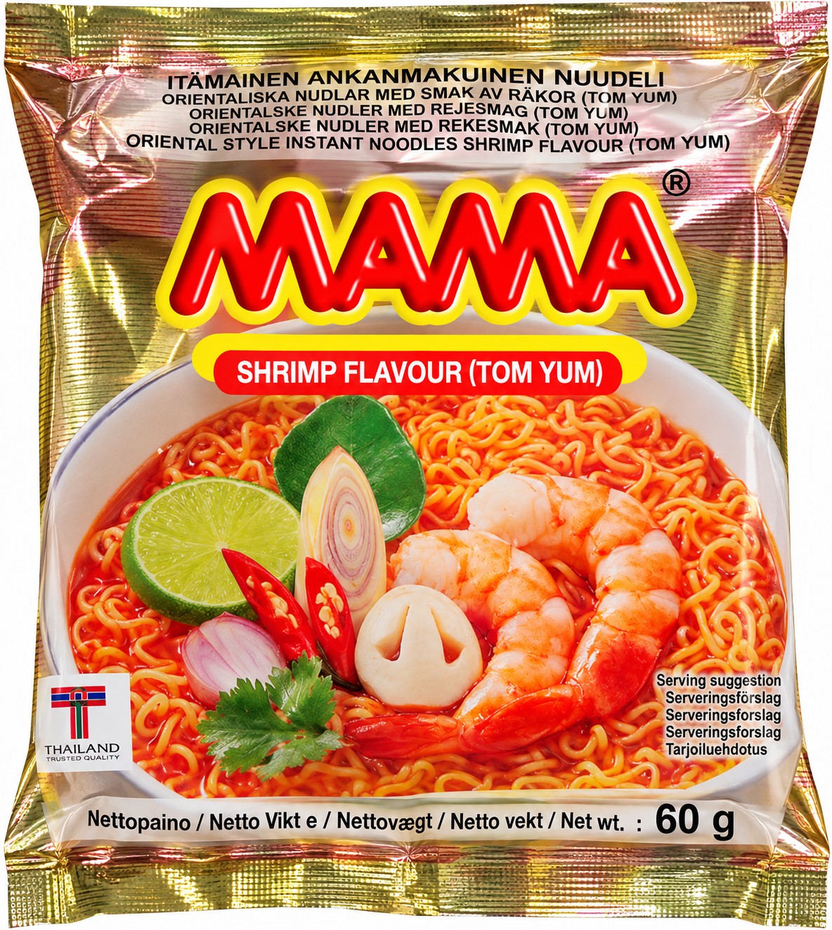 Mama Snabbnudlar TomYum Räksmak 60 g