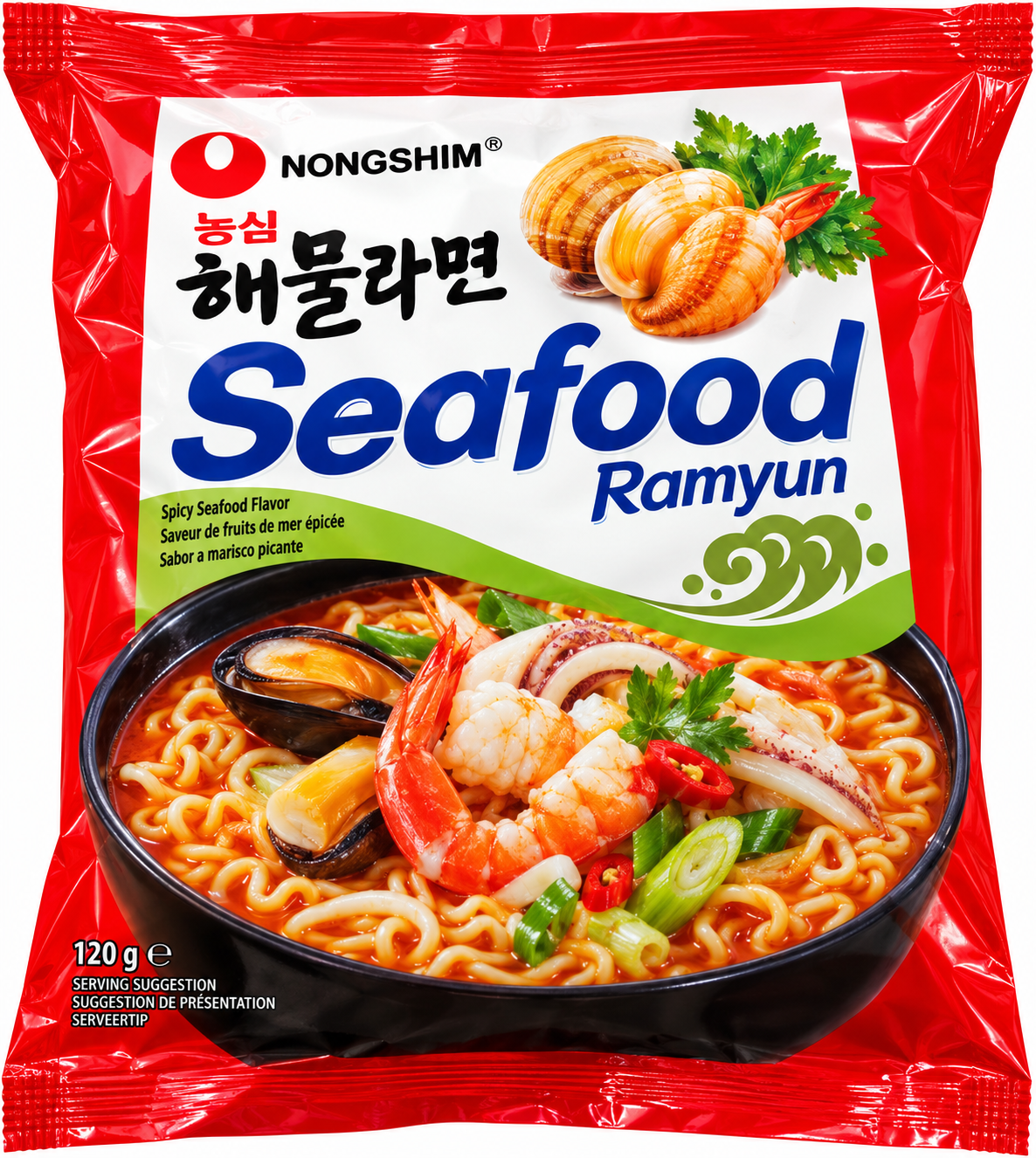 Nongshim Snabbnudlar Seafood Ramyun 125 g