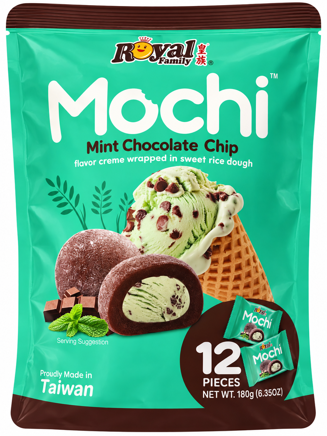Royal Family Mochi Mint Chocolate Chip 180 g
