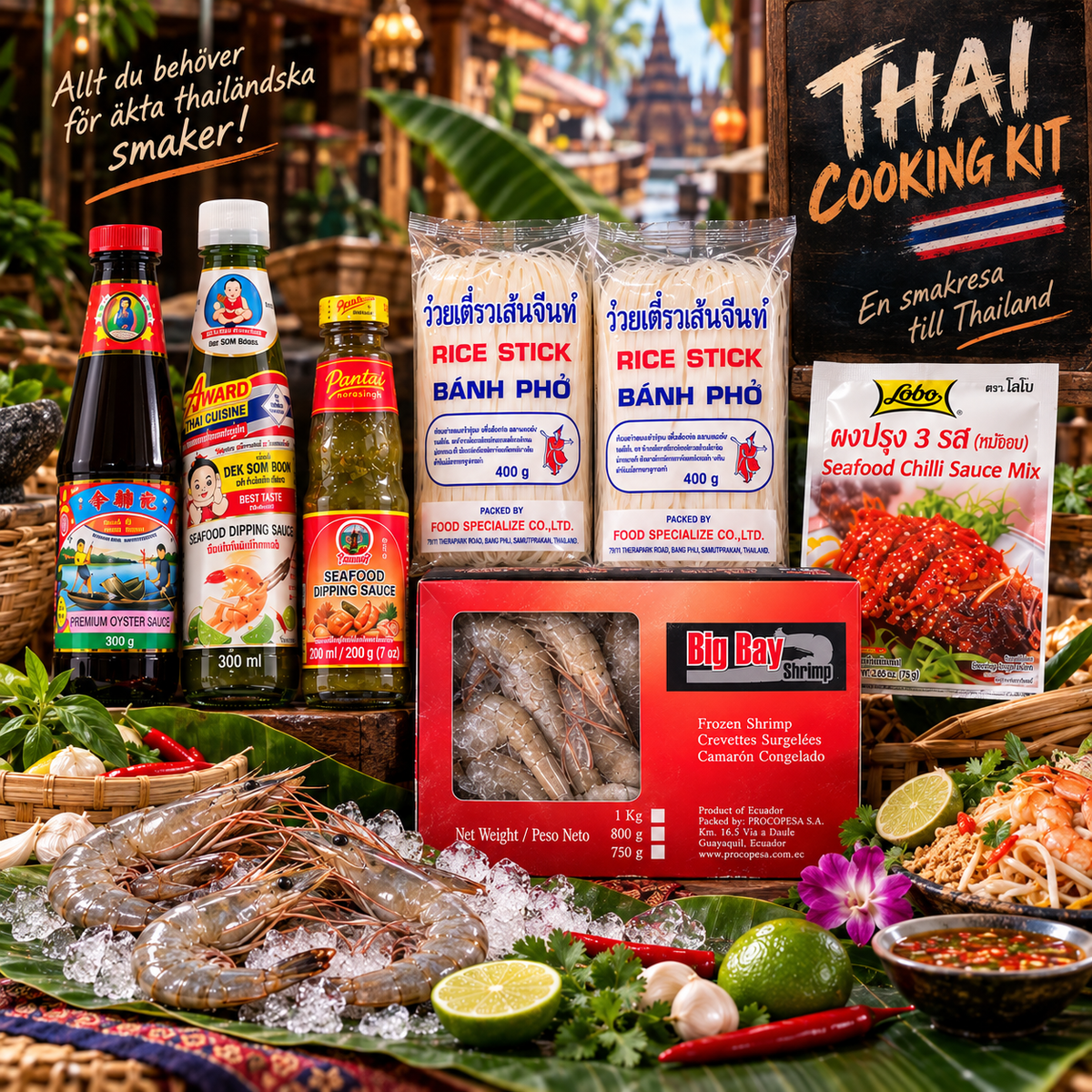 Asiatiskt Seafood-kit – Med Big Bay Räkor
