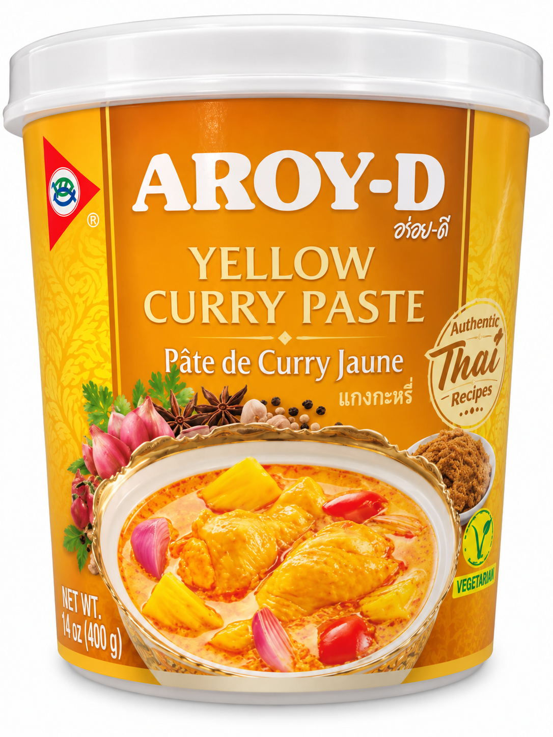 Aroy-D Currypasta Gul 400 g