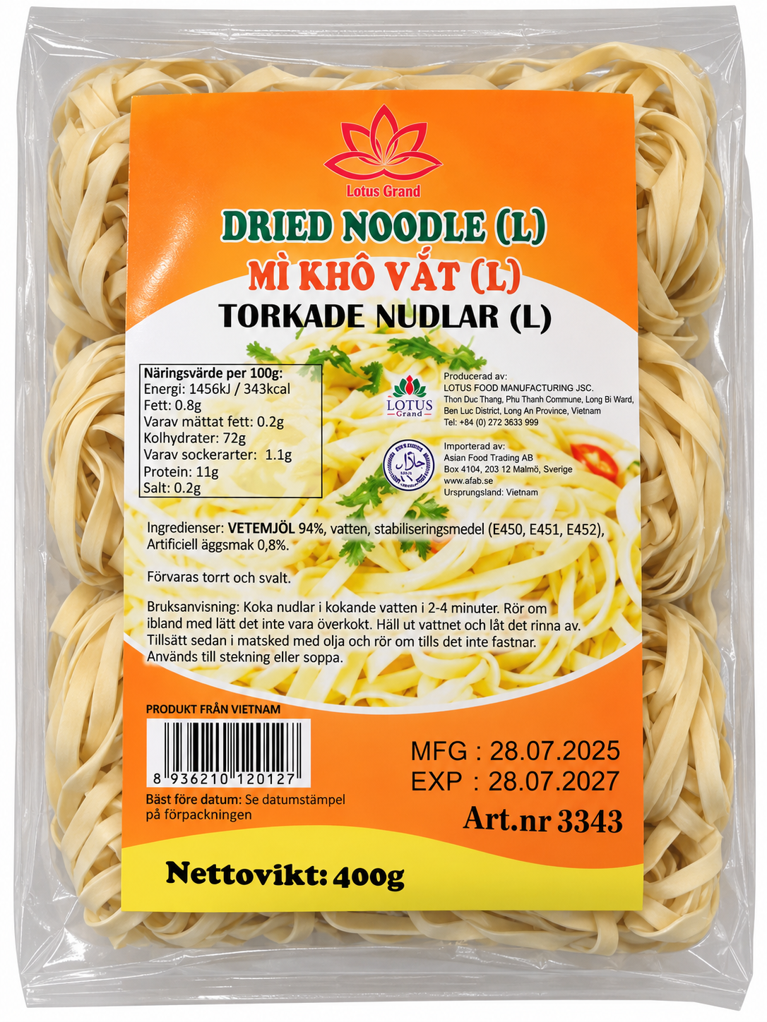Lotus Äggnudlar VN Large 400 g