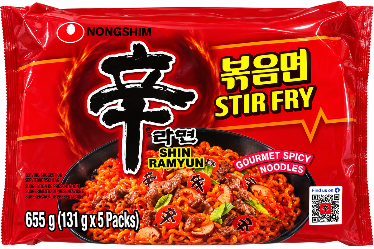 Nongshim Snabbnudlar Shin Ramyum Stir-Fry 5 pack