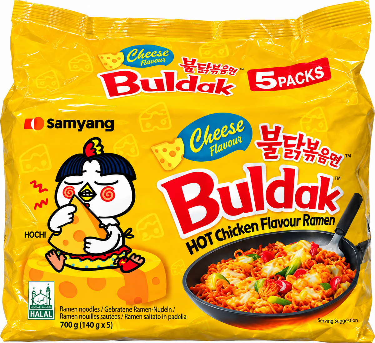 Samyang Buldak Snabbnudlar CHEESE 5 x 140g