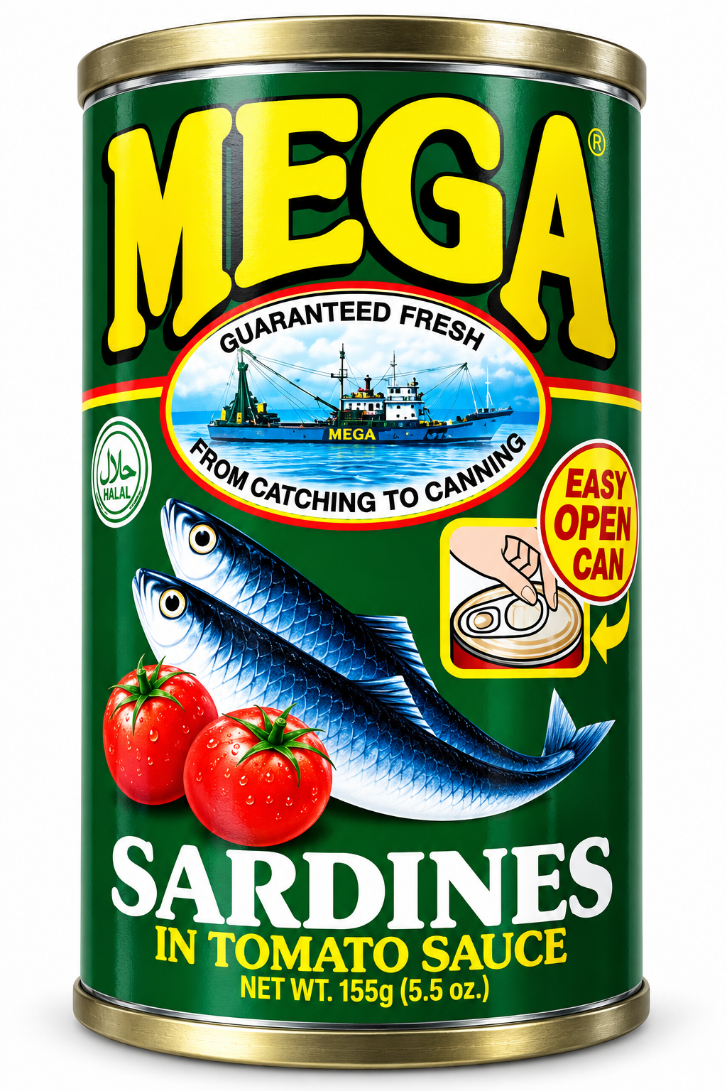 Mega Sardines i Tomatsås 155 g
