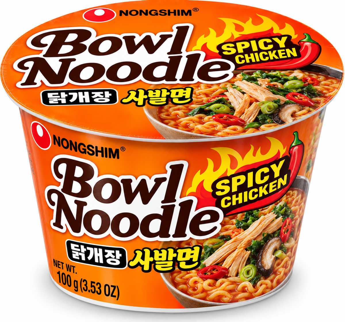 Nongshim Spicy Chicken Bowl 100 g – Koreanska Snabbnudlar