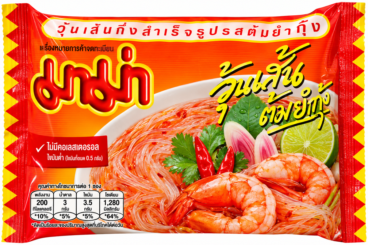 Mama Snabbnudlar TomYum Räk Bean vermicelli 40 g