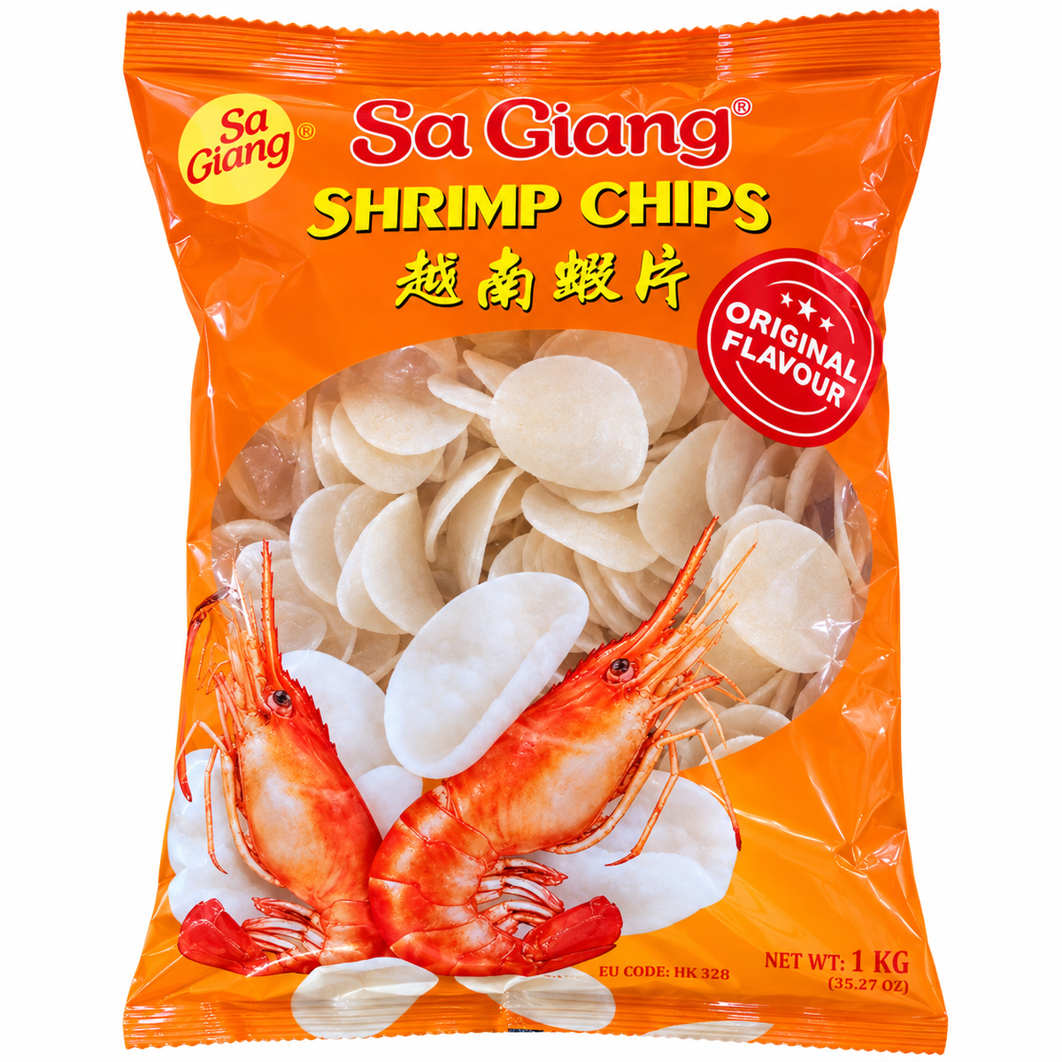 Sa Giang Råa Räkchips – Gross Pack 5 × 1 kg