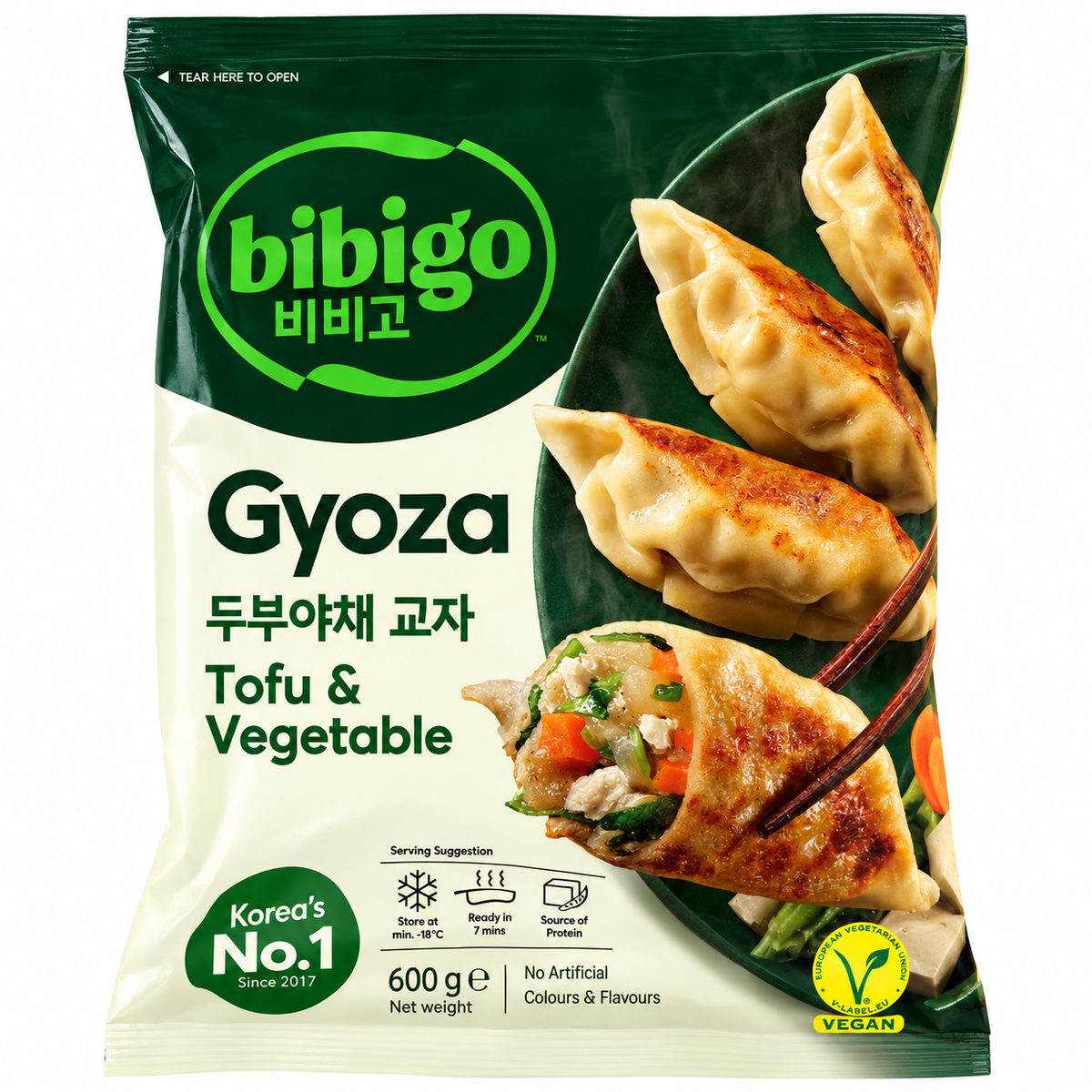 Bibigo Gyoza Tofu & Vegetable Fryst 600 g
