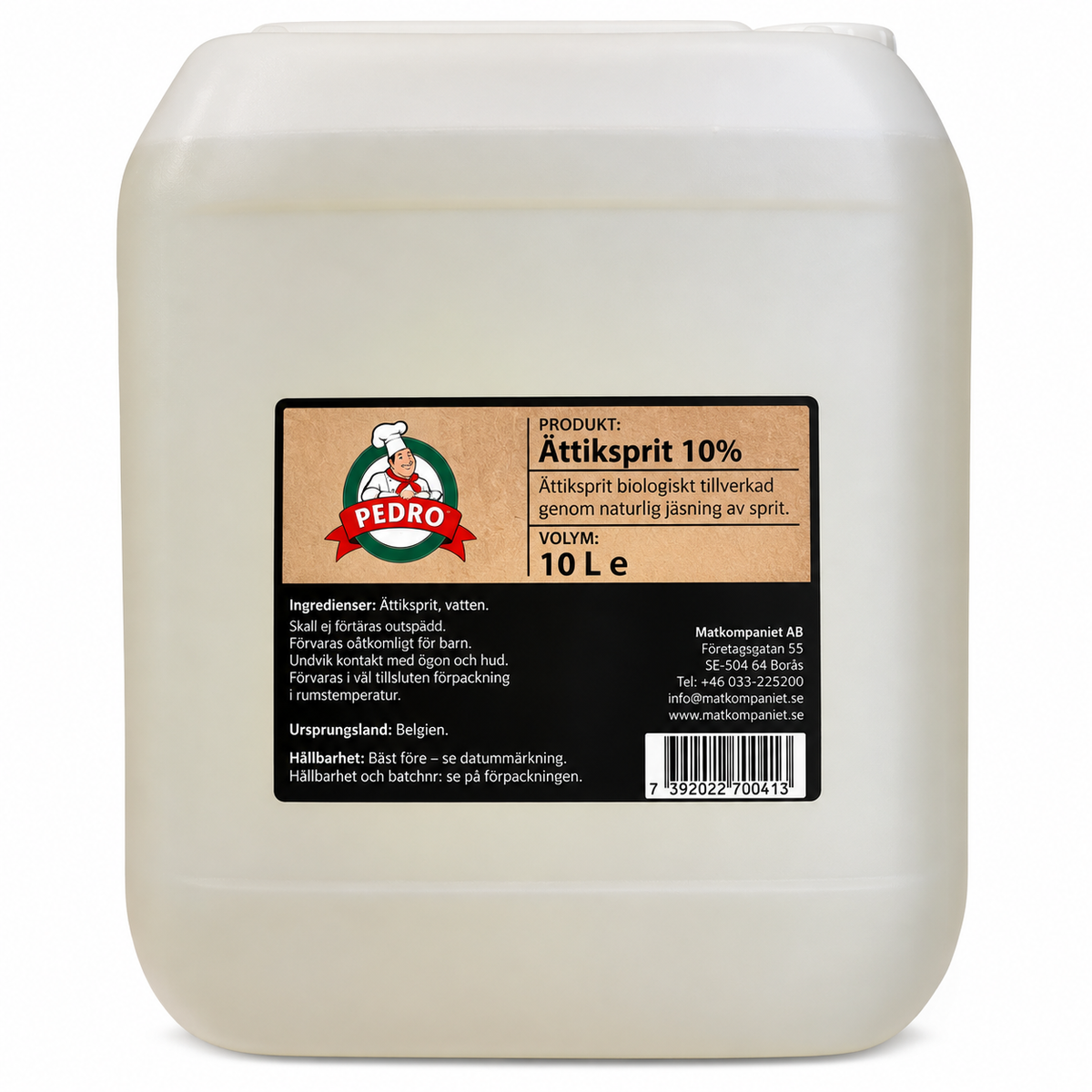 Pedro Ättiksprit 10% 10 L