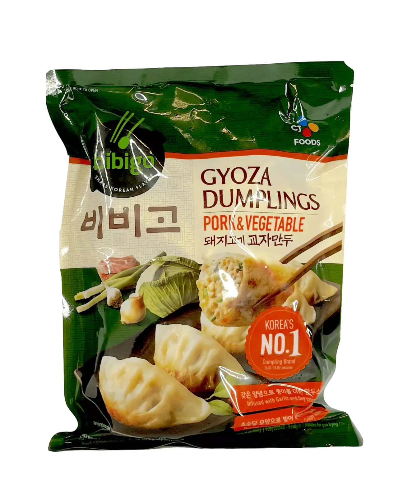 Bibigo Gyoza Dumplings Pork & Vegetable Frysta 600g