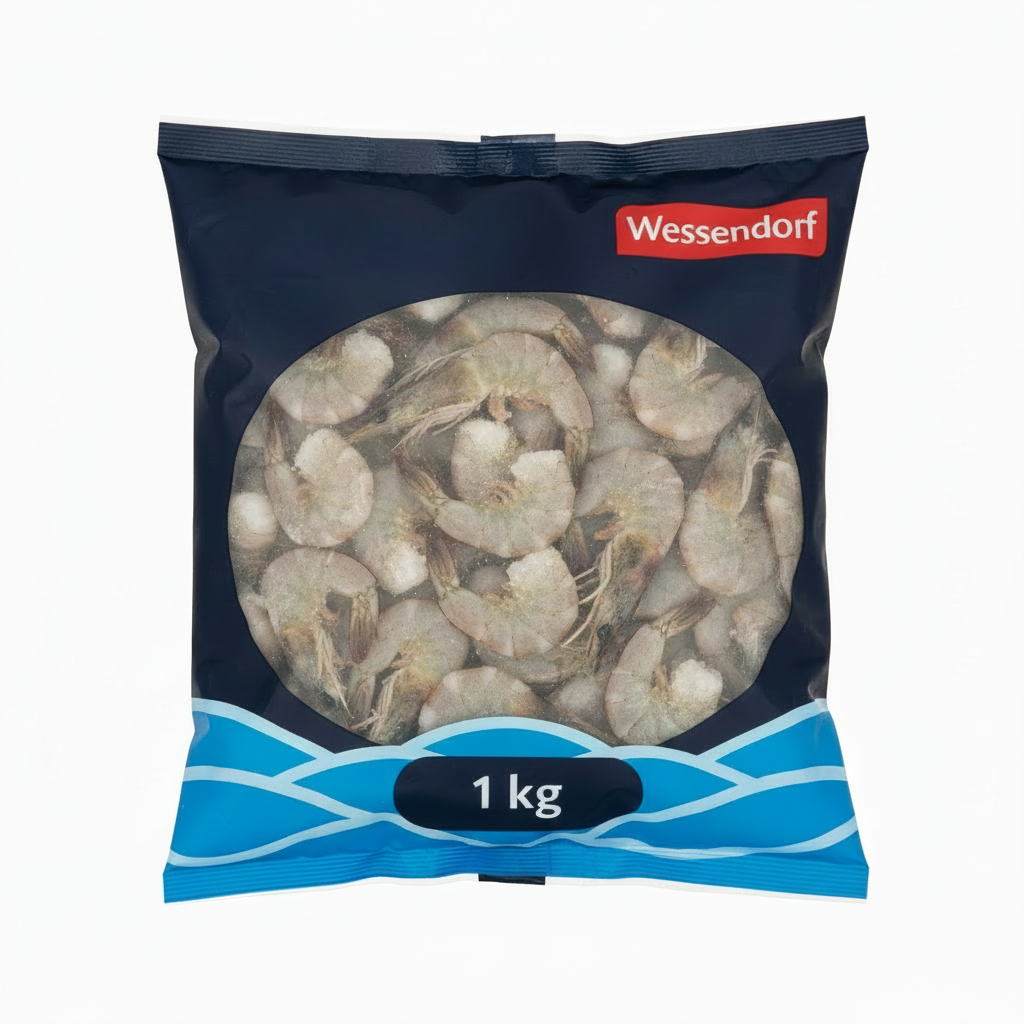 Wessendorf Räkor med skal 31-40 IQF Vannamei Frysta 1 kg