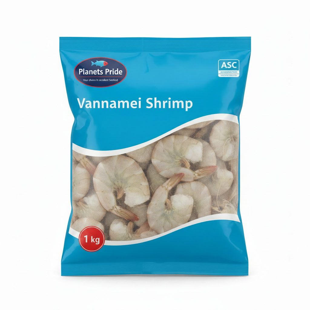 Planets Pride Räkor med skal 16-20 IQF Vannamei Frysta 1 kg