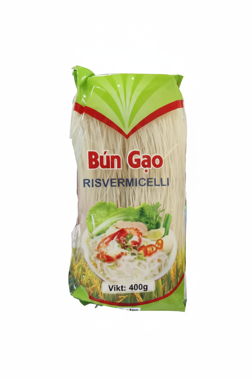 Risvermicelli Bun Gao 2mm 400g utan Saigon-stämpel