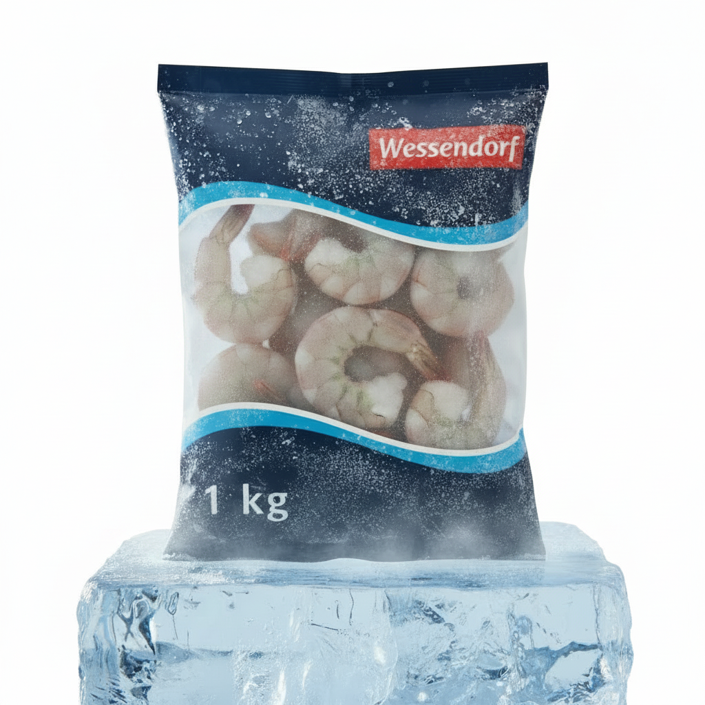 Wessendorf Räkor utan skal 13-15 Vannamei IQF Frysta 1 kg