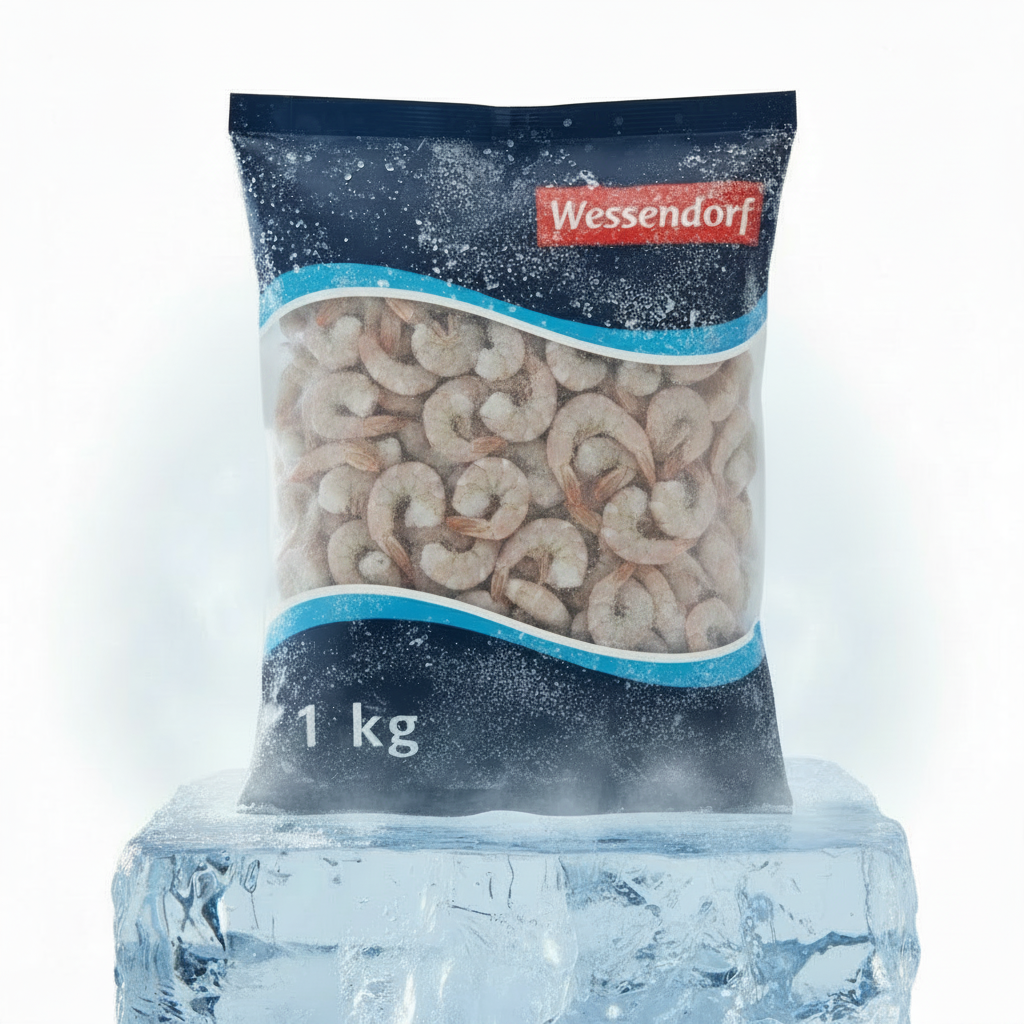 Wessendorf Räkor utan skal 71-90 Vannamei IQF Frysta 1 kg