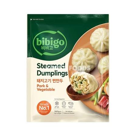 Bibigo Steamed Dumplings Pork \u0026 Vegetable Frysta 560g