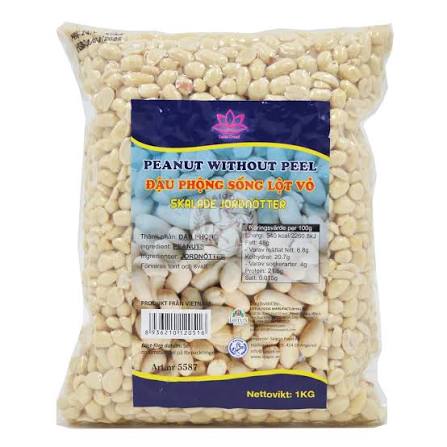 Jordnötter Råa Utan skal 1kg Lotus