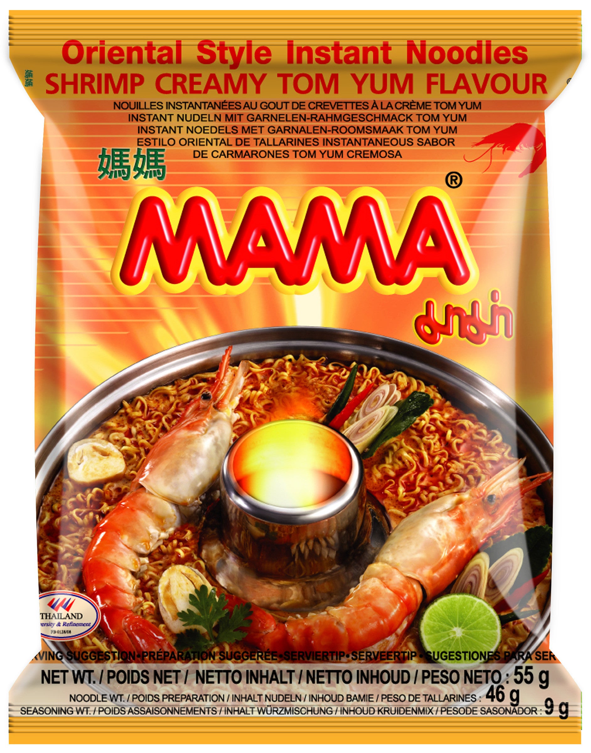 Mama Snabbnudlar TomYum Creamy Räkor 55g