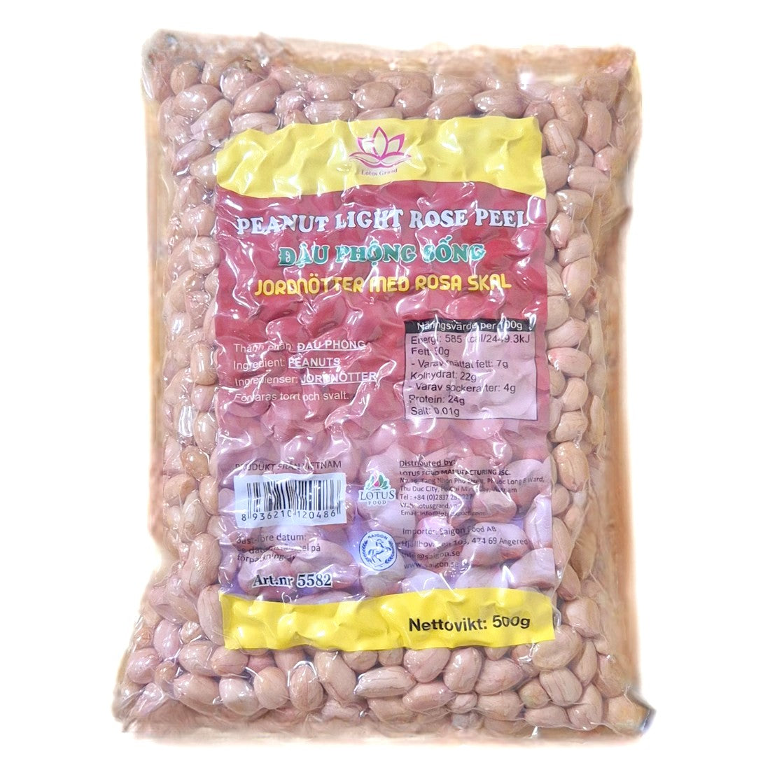 Jordnötter Rosa Skal 500g Lotus